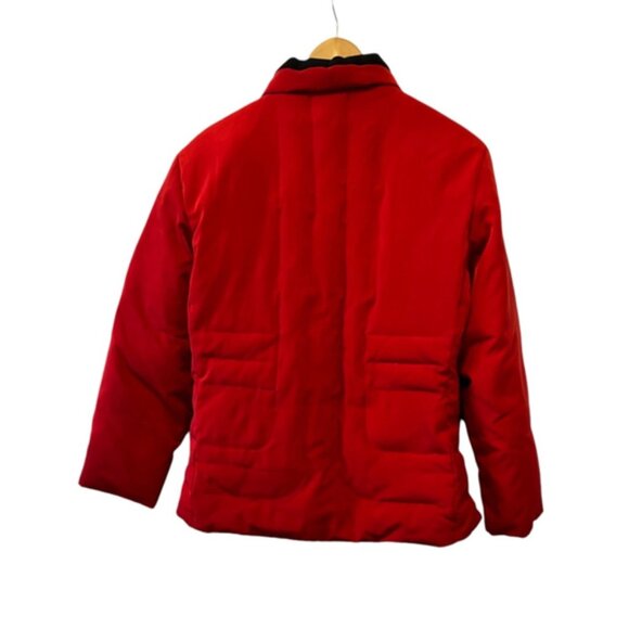 LIZ CLAIBORNE Red Down Filled Zip Up Short Winter Jacket Cost S - Picture 4 of 10